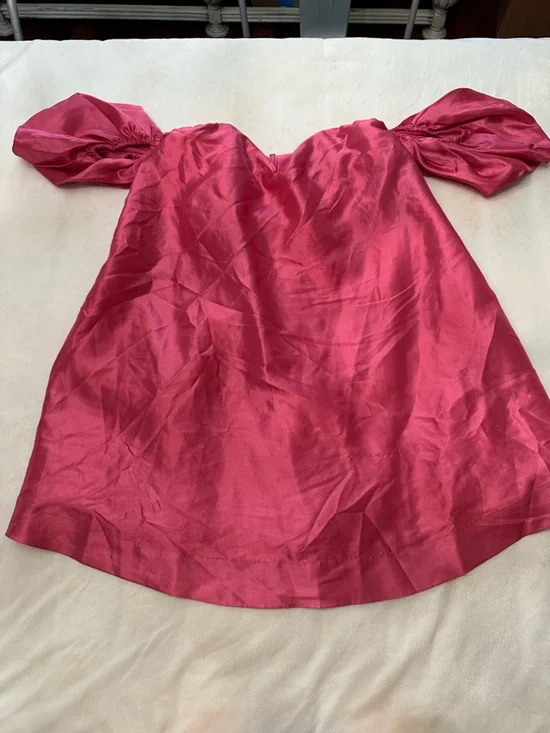 Anthropologie if by sea pink Off The Shoulder barbiecore Dress 38218 - Picture 4 of 12